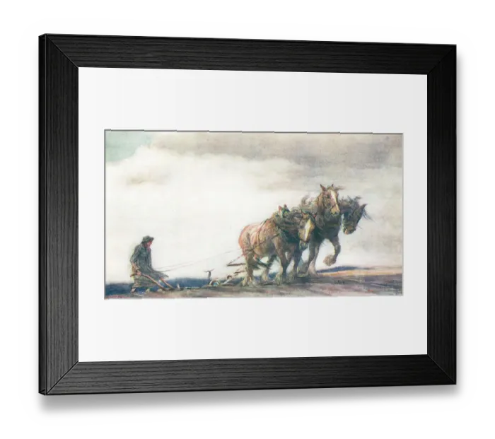 Framed Print : The Plough Team