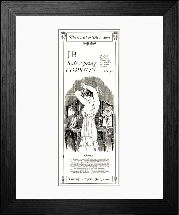 Framed Print : James S. Blair and Son Corset Advertisement Framed Print : James S. Blair and Son Corset Advertisement