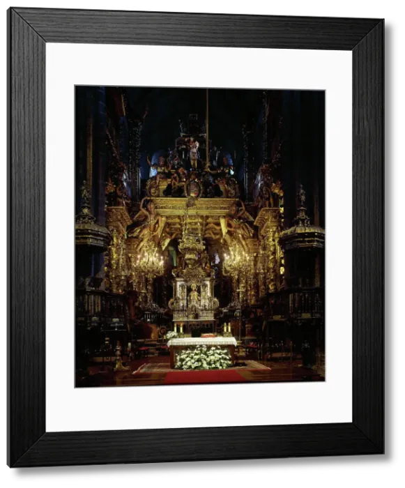 Framed Print : Baldachin of the Main Altar. CathedralSantiago de Compostela Framed Print : Baldachin of the Main Altar. CathedralSantiago de Compostela