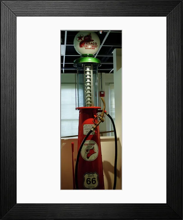 Framed Print : Gas pump. Route 66 State Park Visitor Center. Missouri, USA Framed Print : Gas pump. Route 66 State Park Visitor Center. Missouri, USA