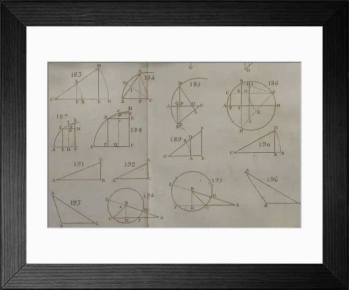 Framed Print : Elementos de Matematica by Spanish architect Benito Bails Framed Print : Elementos de Matematica by Spanish architect Benito Bails