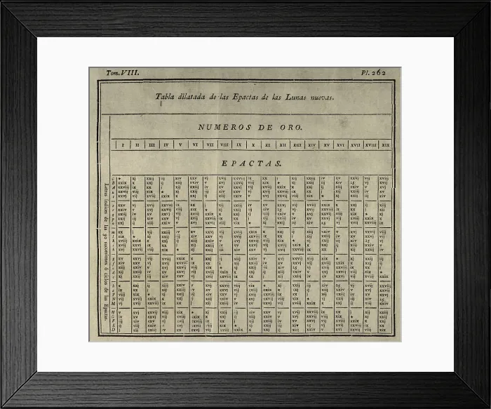 Framed Print : Elementos de Matematica by Spanish architect Benito Bails