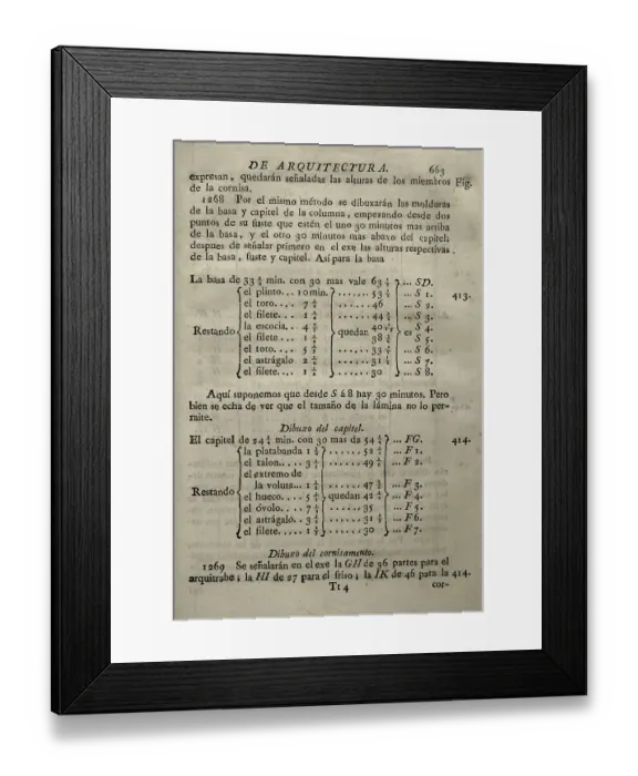 Framed Print : Elementos de Matematica by Benito Bails Framed Print : Elementos de Matematica by Benito Bails