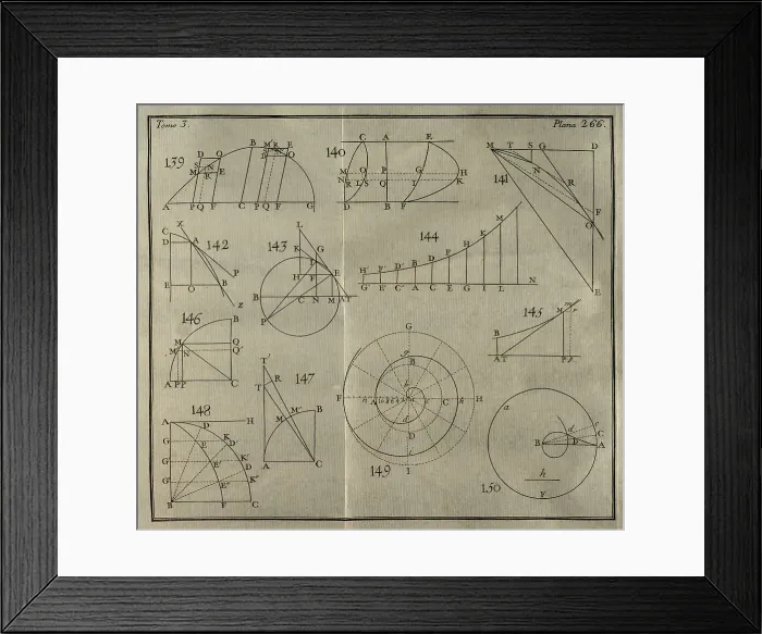 Framed Print : Elementos de Matematica by Spanish architect Benito Bails Framed Print : Elementos de Matematica by Spanish architect Benito Bails