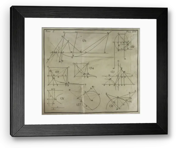 Framed Print : Elementos de Matematica by Spanish architect Benito Bails Framed Print : Elementos de Matematica by Spanish architect Benito Bails