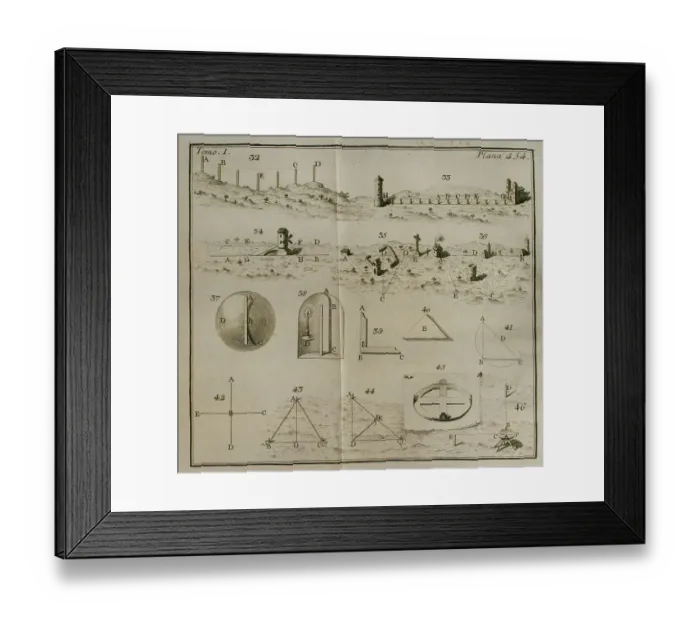 Framed Print : Elementos de Matematica by Spanish architect Benito Bails Framed Print : Elementos de Matematica by Spanish architect Benito Bails