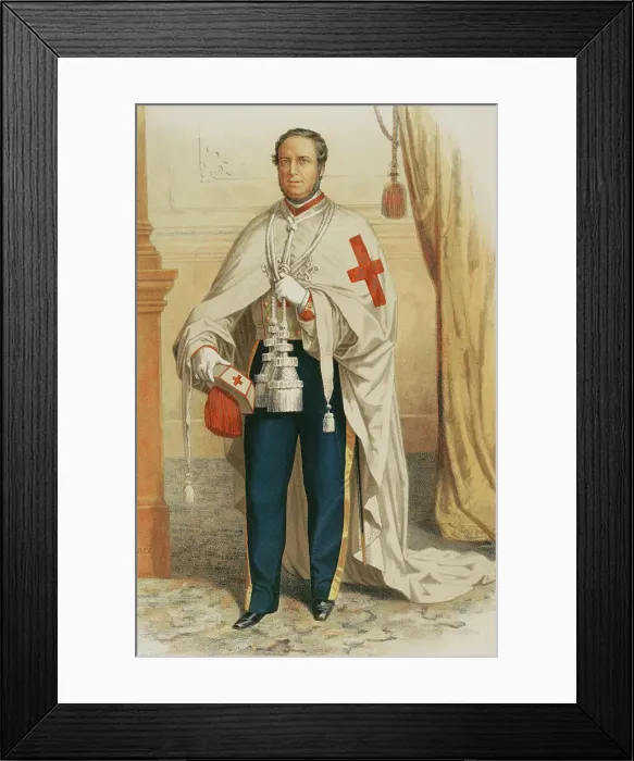 Framed Print : Knight of the Order of Montesa. Ceremonial costume Framed Print : Knight of the Order of Montesa. Ceremonial costume