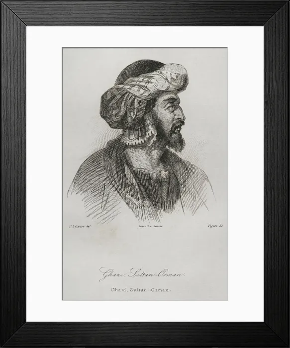 Framed Print : Osman I (1258-1326). 1st Ottoman Sultan Framed Print : Osman I (1258-1326). 1st Ottoman Sultan