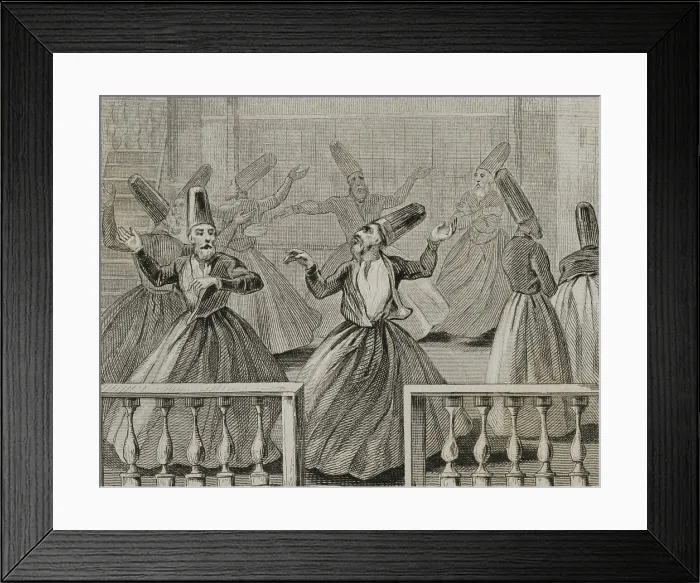 Framed Print : Turkey. Whirling Derviches. Mevlevi Order Framed Print : Turkey. Whirling Derviches. Mevlevi Order
