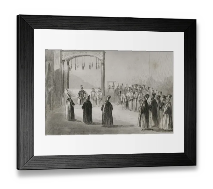 Framed Print : Topkapi Palace. Audience of a European ambassador, 1788 Framed Print : Topkapi Palace. Audience of a European ambassador, 1788