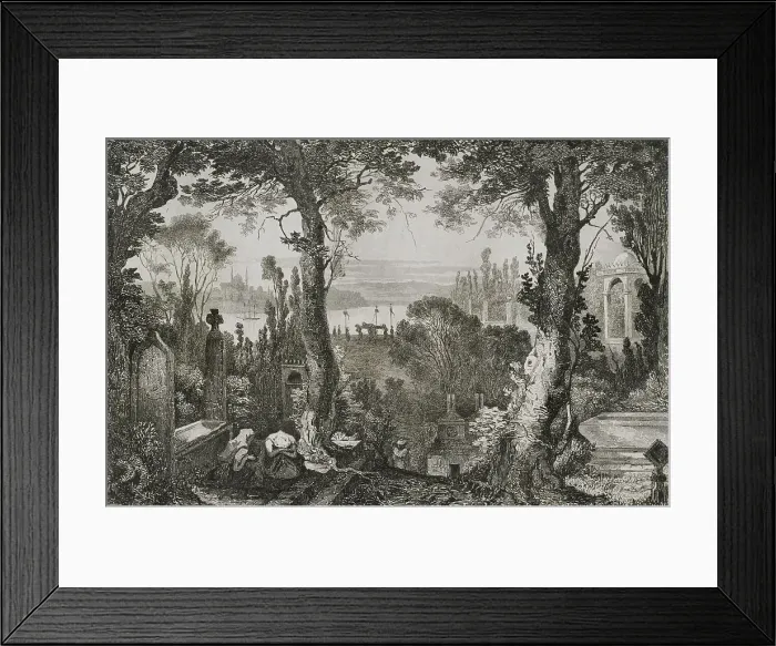 Framed Print : Turkey. Constantinople. Turkish cemetery Framed Print : Turkey. Constantinople. Turkish cemetery