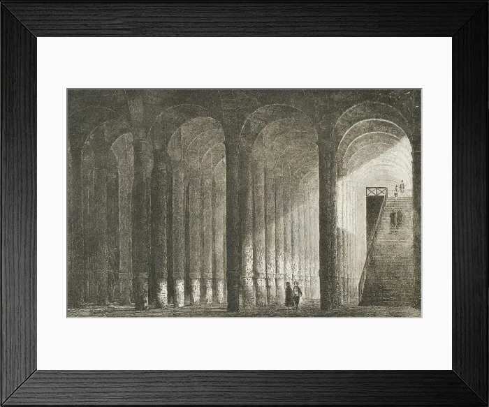 Framed Print : Turkey. Constantinople - Cistern of Philoxenos Framed Print : Turkey. Constantinople - Cistern of Philoxenos