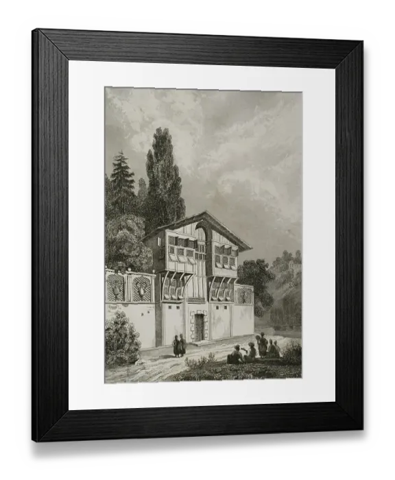 Framed Print : Turkey. Turkish wooden pleasure house Framed Print : Turkey. Turkish wooden pleasure house
