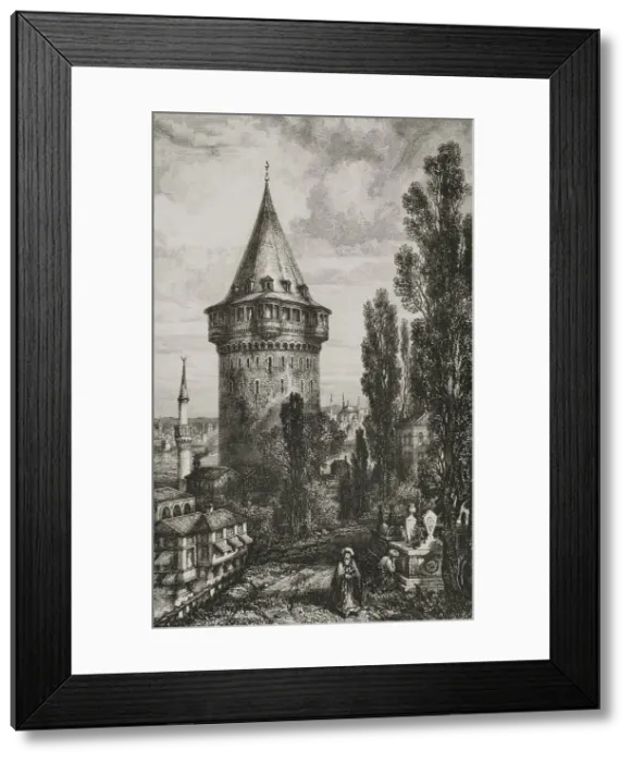 Framed Print : Turkey. Constantinople. Galata Tower Framed Print : Turkey. Constantinople. Galata Tower