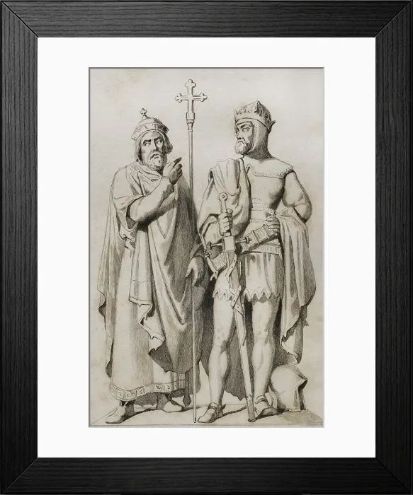 Framed Print : Mieszko I of Poland and Boleslaw I the Brave Framed Print : Mieszko I of Poland and Boleslaw I the Brave