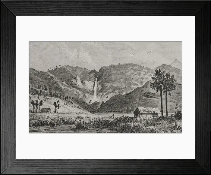 Framed Print : Africa. Arthington Waterfall on the M'Brische River Framed Print : Africa. Arthington Waterfall on the M'Brische River