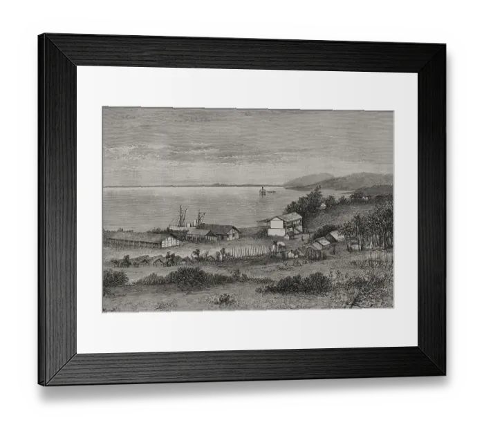 Framed Print : Africa. Congo River and the English factory of Boma Framed Print : Africa. Congo River and the English factory of Boma