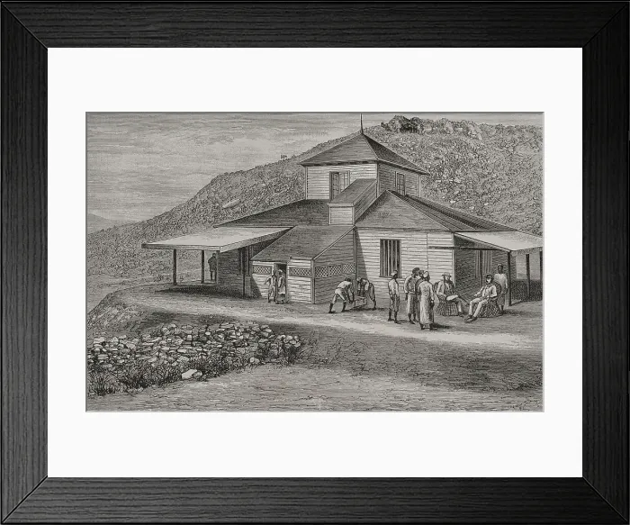 Framed Print : Africa. Vivi Station and Castle Hill Framed Print : Africa. Vivi Station and Castle Hill