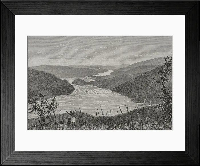 Framed Print : Africa. Congo. Yellala Falls, views of the left bank Framed Print : Africa. Congo. Yellala Falls, views of the left bank