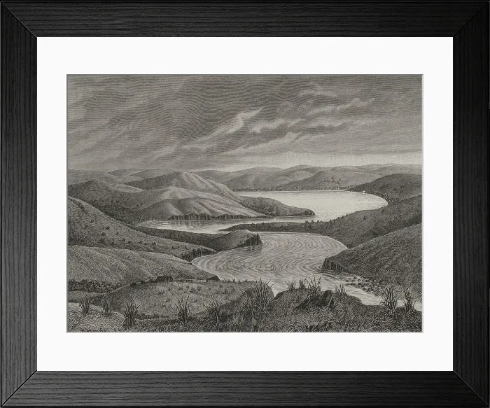 Framed Print : Africa. The Congo. Congo River near Kalubu. Panoramic view Framed Print : Africa. The Congo. Congo River near Kalubu. Panoramic view