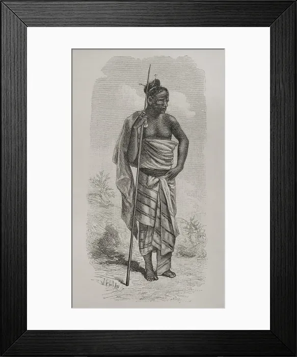 Framed Print : Africa. Congo. Man of the Bateke tribe (High Alima) Framed Print : Africa. Congo. Man of the Bateke tribe (High Alima)