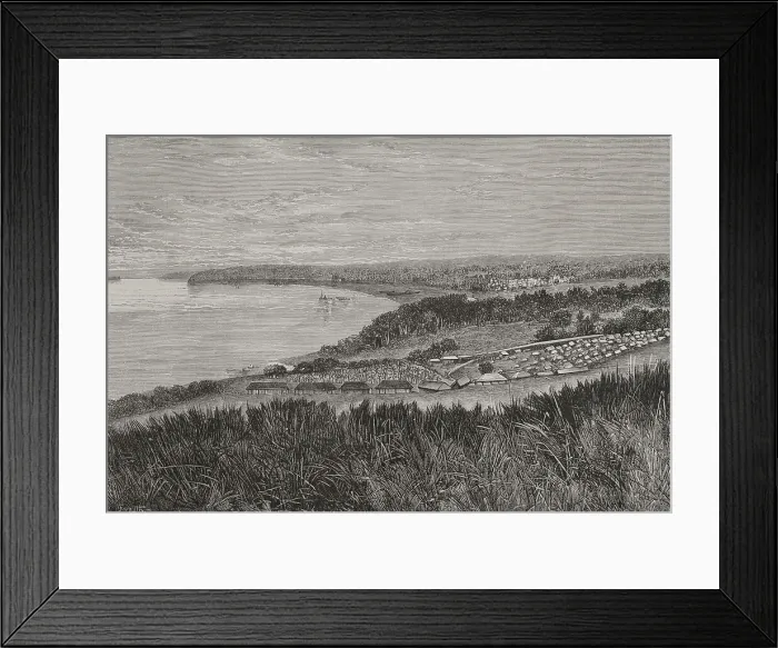 Framed Print : Africa. The Congo. Panorama of Leopoldville and Kintamo Framed Print : Africa. The Congo. Panorama of Leopoldville and Kintamo
