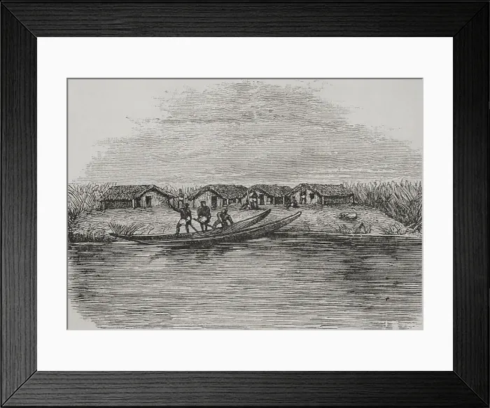 Framed Print : Africa. The Congo. Village of Ndua Framed Print : Africa. The Congo. Village of Ndua