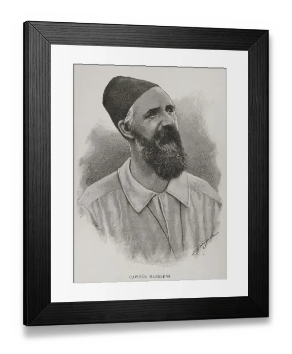 Framed Print : Edmond Hanssens. Belgian military and explorer. Portrait Framed Print : Edmond Hanssens. Belgian military and explorer. Portrait