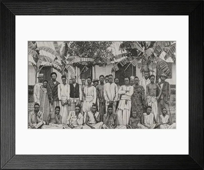 Framed Print : Group of indigenous Cabindas and Loangos Framed Print : Group of indigenous Cabindas and Loangos