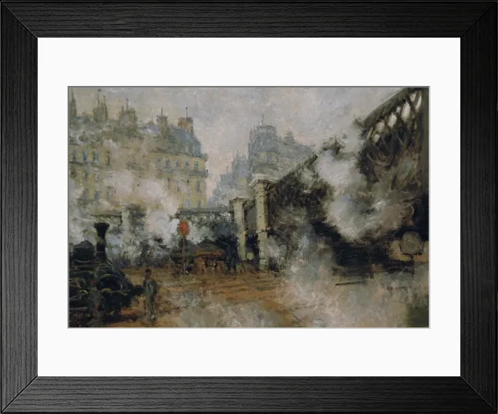 Framed Print : Europe Bridge, Saint Lazare Station, 1877 by Monet Framed Print : Europe Bridge, Saint Lazare Station, 1877 by Monet