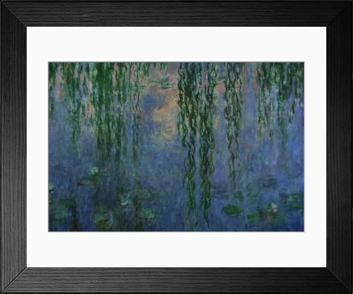 Framed Print : The Water Lilies: Morning with Willows by Monet Framed Print : The Water Lilies: Morning with Willows by Monet