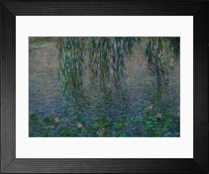 Framed Print : The Water Lilies: Clear Morning with Willows by Monet Framed Print : The Water Lilies: Clear Morning with Willows by Monet