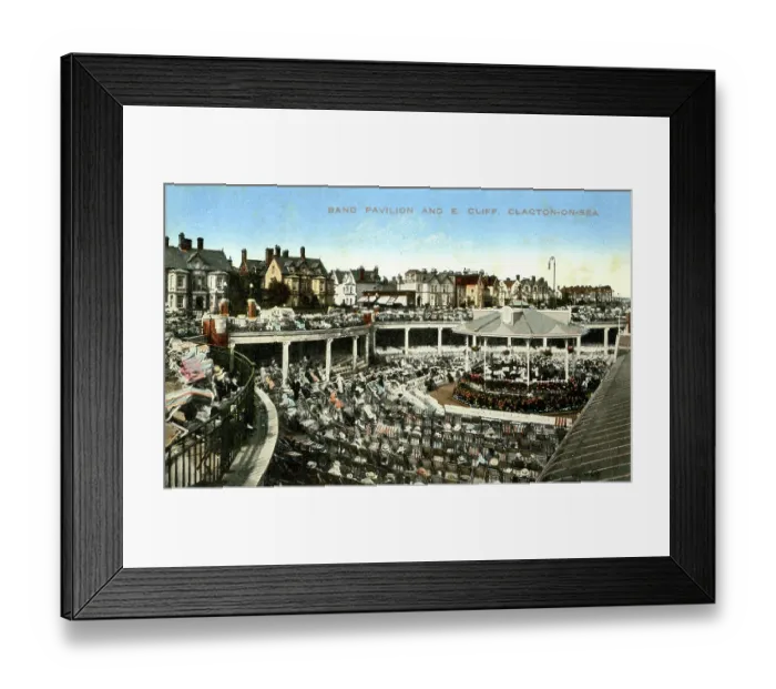 Framed Print : Band Pavilion and East Cliff, Clacton-on-Sea, Essex Framed Print : Band Pavilion and East Cliff, Clacton-on-Sea, Essex