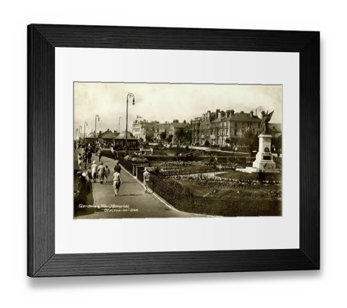 Framed Print : Garden and War Memorial, Clacton-on-Sea, Essex Framed Print : Garden and War Memorial, Clacton-on-Sea, Essex