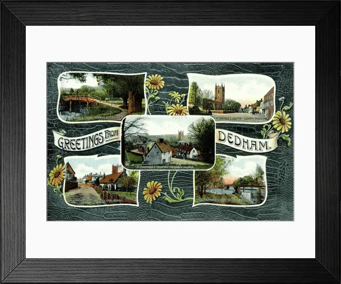 Framed Print : Greetings from Dedham, Essex Framed Print : Greetings from Dedham, Essex