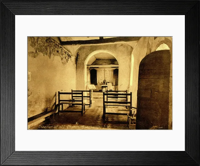 Framed Print : Interior of old Church, Bonchurch, Isle of Wight Framed Print : Interior of old Church, Bonchurch, Isle of Wight