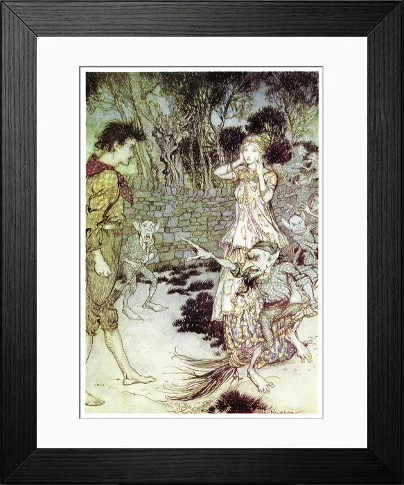 Framed Print : Now, Guleech, by Arthur Rackham