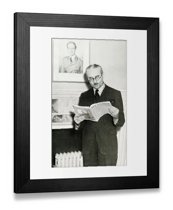 Framed Print : Antoine Delfosse, Minister for Justice and Information, WW2 Framed Print : Antoine Delfosse, Minister for Justice and Information, WW2