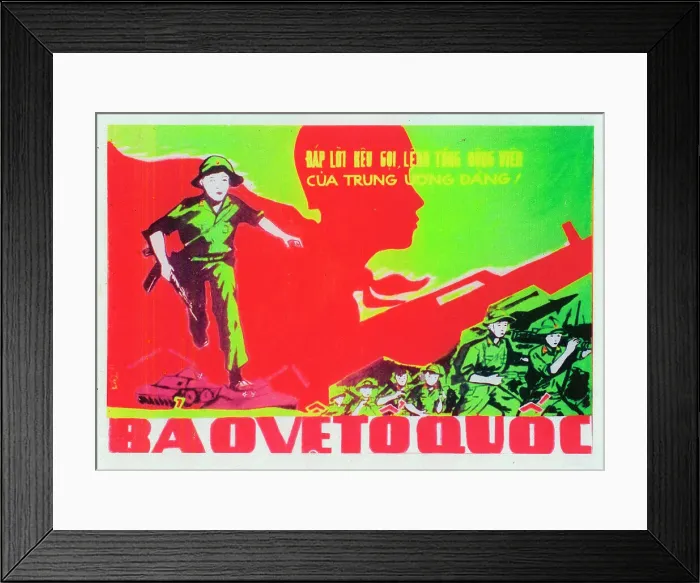 Framed Print : Vietnamese Patriotic Poster - Treasure of the Nation Framed Print : Vietnamese Patriotic Poster - Treasure of the Nation
