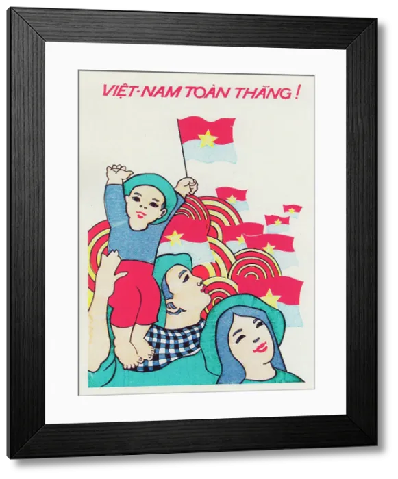 Framed Print : Vietnamese Patriotic Poster - Everyone Won Framed Print : Vietnamese Patriotic Poster - Everyone Won