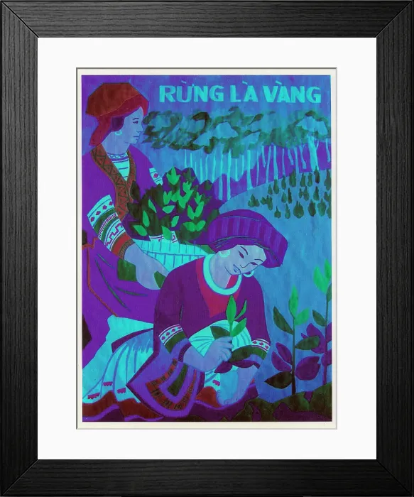 Framed Print : Vietnamese Patriotic Poster - Harvesting Framed Print : Vietnamese Patriotic Poster - Harvesting