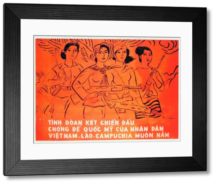 Framed Print : Vietnamese Patriotic Poster