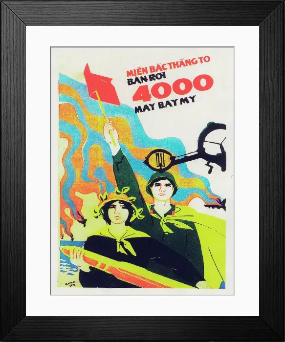 Framed Print : Vietnamese Patriotic Poster - The North is strong Framed Print : Vietnamese Patriotic Poster - The North is strong