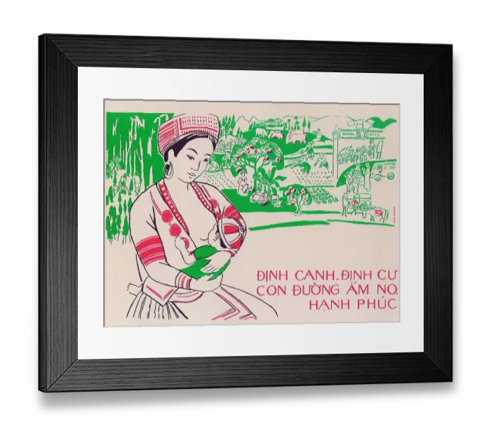Framed Print : Vietnamese Patriotic Poster - Sedentary Lifestyle not happy Framed Print : Vietnamese Patriotic Poster - Sedentary Lifestyle not happy