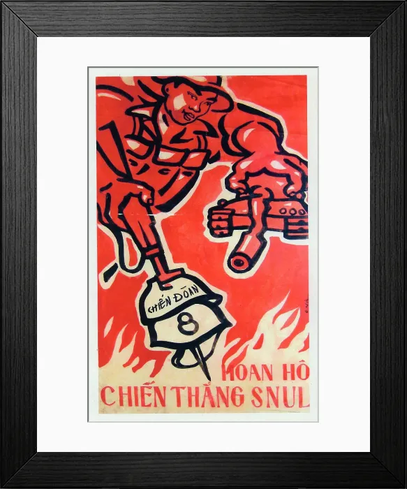 Framed Print : Vietnamese Patriotic Poster - We won against Battle Group 8 Framed Print : Vietnamese Patriotic Poster - We won against Battle Group 8