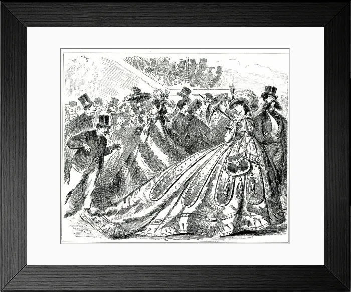 Framed Print : Second Empire fashions in the Bois de Boulogne, Paris Framed Print : Second Empire fashions in the Bois de Boulogne, Paris
