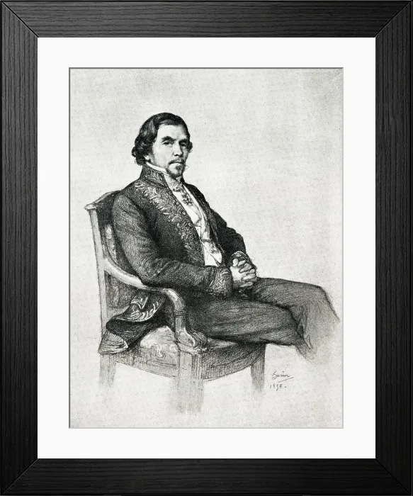 Framed Print : Eugene Delacroix, French artist Framed Print : Eugene Delacroix, French artist