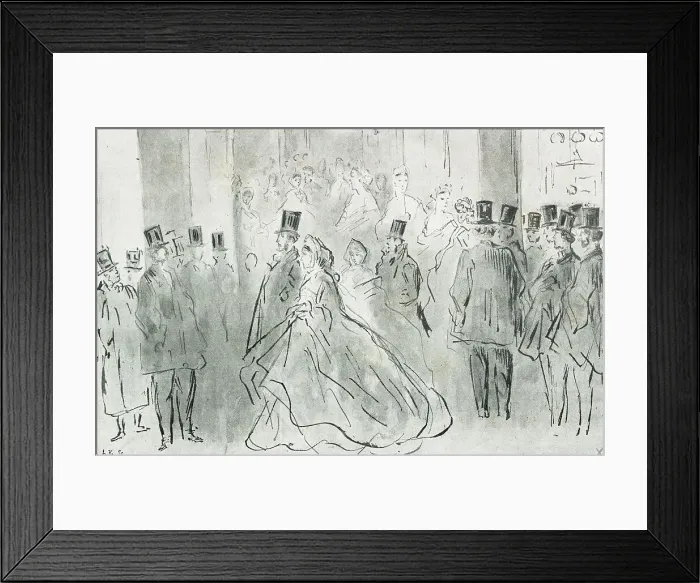 Framed Print : Men and women coming out of the opera, Paris Framed Print : Men and women coming out of the opera, Paris