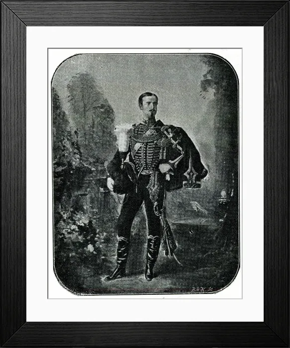 Framed Print : Marquis Philippe de Massa in uniform Framed Print : Marquis Philippe de Massa in uniform