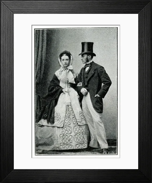 Framed Print : Duke and Duchess of Cadore in a studio photo Framed Print : Duke and Duchess of Cadore in a studio photo
